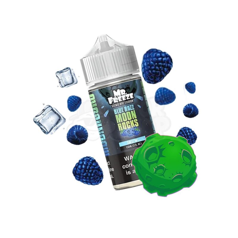 Mr Freeze 100ml 3mg: Moon Rocks Framboesa Azul Ice