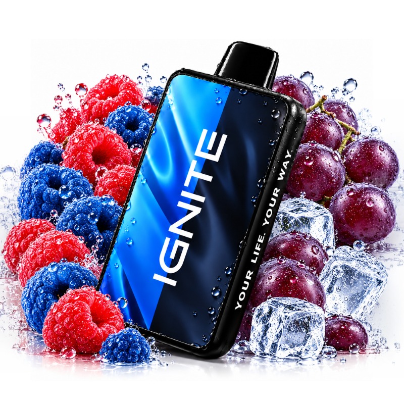 Ignite V400 MIX NEW: Frutas Vermelhas Ice / Uva Ice [Triple Berry Ice / Grape Ice]