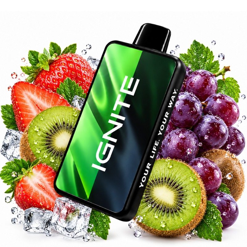 Ignite V400 MIX NEW: Morango Kiwi Ice / Uva Kiwi Ice