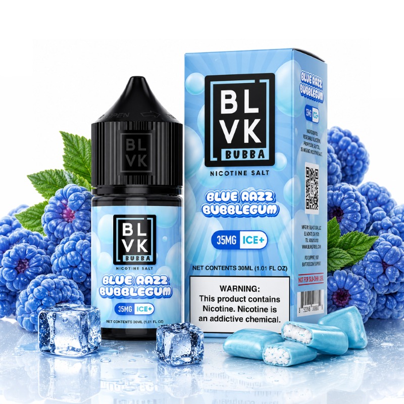 BLVK 35mg 30ml BUBBA: Chiclete de Framboesa Azul