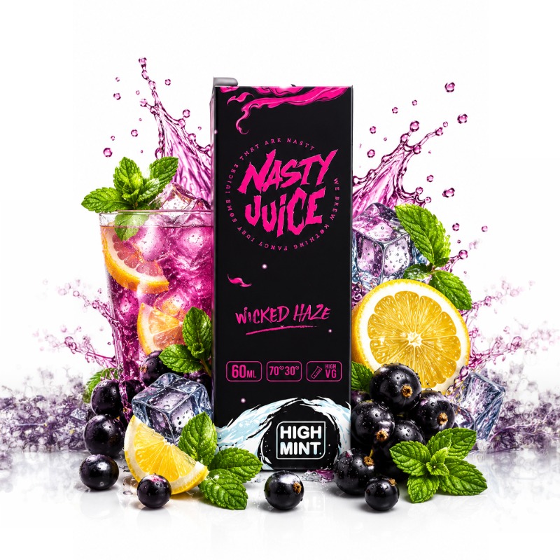 NASTY 60ml 3mg: Groselha, Limonada e Menta