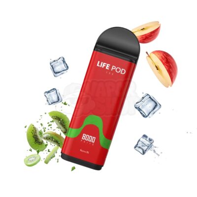 Lifepod 8k PRO REFIL: Maçã e Kiwi [Apple Kiwi Ice]