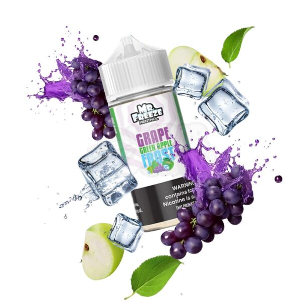 Mr Freeze 100ml 3mg: Uva Maçã Verde Ice [Grape Green Apple Frost]