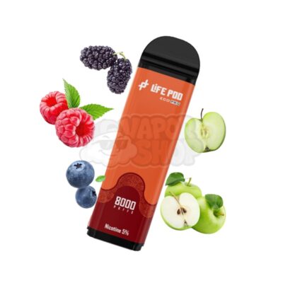 Lifepod 8k PRO REFIL: Maçã e Frutas Vermelhas [Apple Berries Ice]