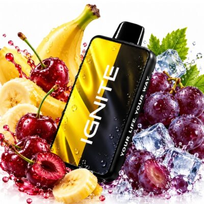Ignite V400 MIX NEW: Banana Cereja / Uva Ice [Banana Cherry / Grape Ice]
