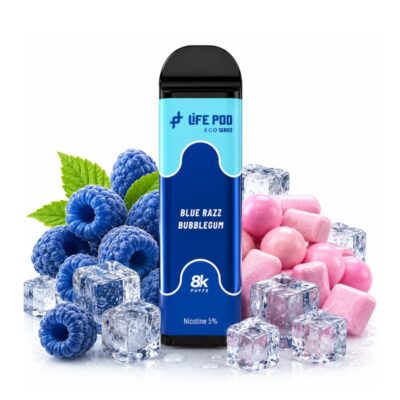 Lifepod 8k PRO REFIL: Chiclete de Framboesa Azul [Blue Razz bbg]
